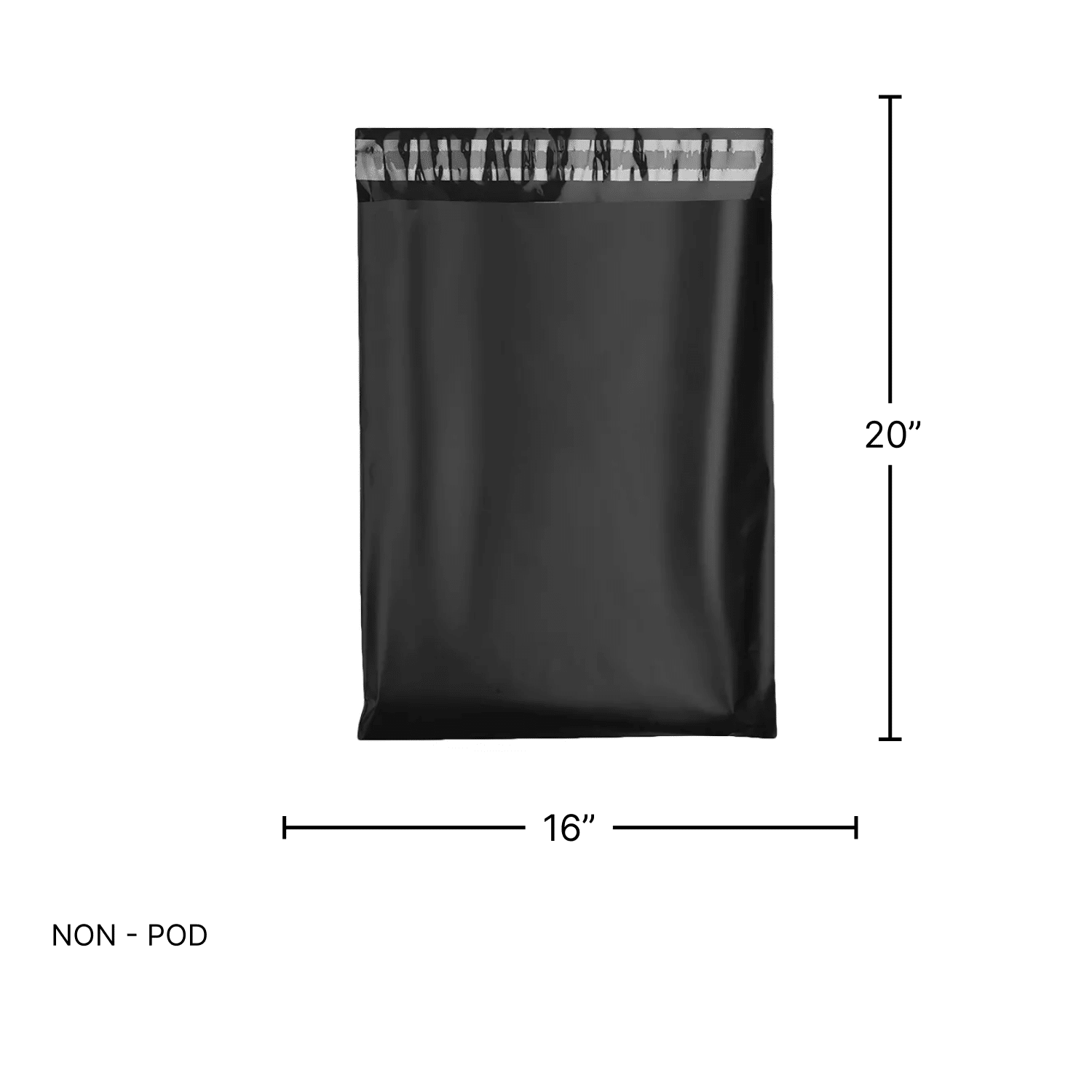 14x18 inch Black Tamper Proof Courier Covers Without Pocket