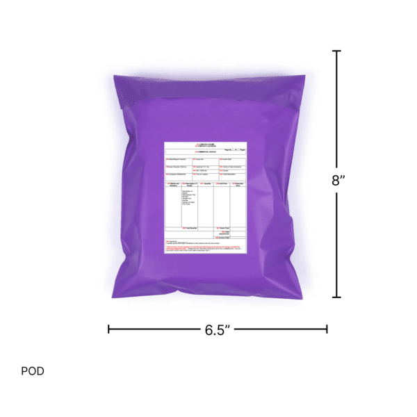 6.5X8 inches Secure Temper Proof Purple Courier Bag With POD