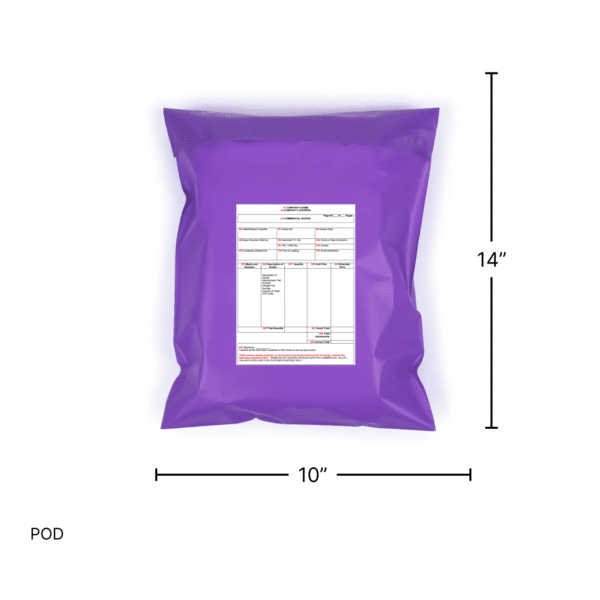 8×10 inches Secure Temper Proof Purple Courier Bag With POD