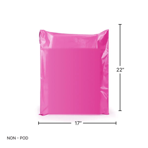 17x22 inches Secure Temper Proof Pink Courier Bag Without POD