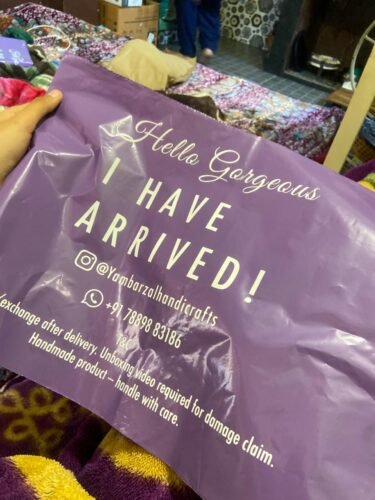 Custom Printed Purple Courier Bags – 60 micron photo review