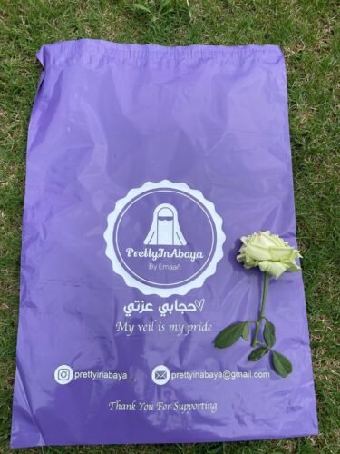 Custom Printed Purple Courier Bags – 60 micron photo review