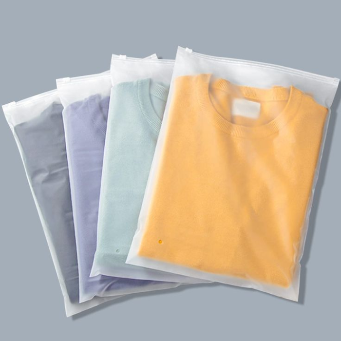 12 x 16 inch Plain Frosted Zipper Bags - Image 2