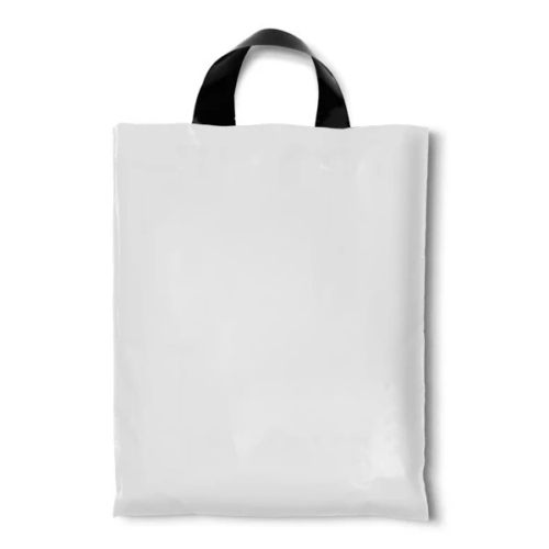 9×13 Inches White Loop Handle Carry Bag
