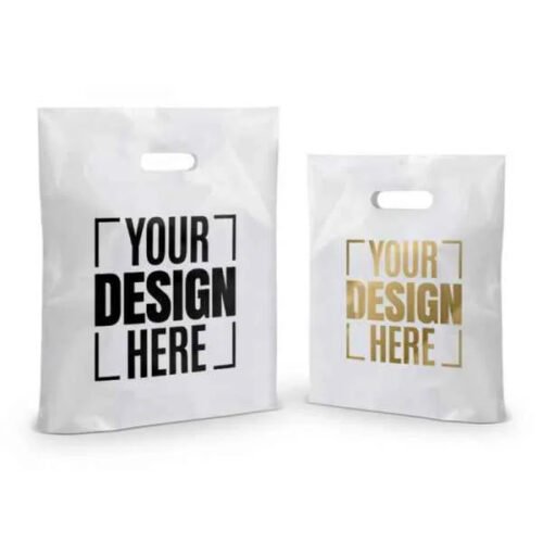 Custom Printed Plastic D-Cut Carry Bags