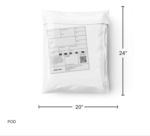 20 x 24 inches Secure Temper Proof White Courier Bag With POD